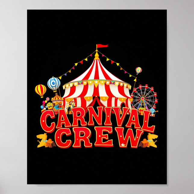 Carnival Crew Matching Circus Personal Tält Party  Poster (Framsidan)