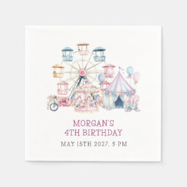 Carnival Cute Birthday Budget Party Pappersservett