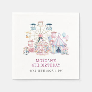Carnival Cute Birthday Budget Party Pappersservett