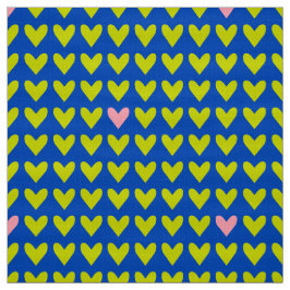 CARNIVAL - Cute Grönt Valentine Hjärtar på Mod Blu Tyg