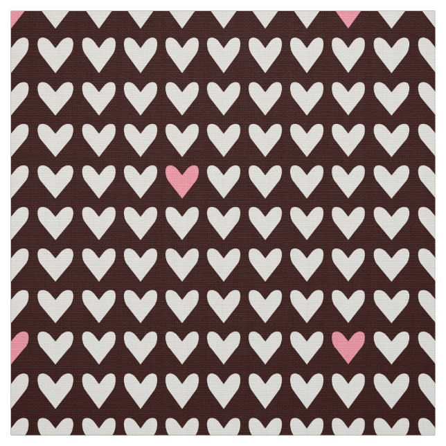 CARNIVAL - Cute Rosa Valentine Hjärtar på Mod Brow Tyg (Prov)