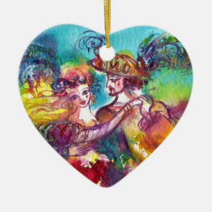 CARNIVAL DANCE RED RUBY HEART JULGRANSPRYDNAD KERAMIK
