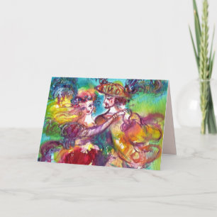 CARNIVAL DANCE Valentine Day Red Heart Vax Seal Helgkort