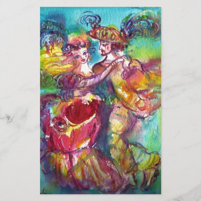 CARNIVAL DANCE,Venetian Masquad Brevpapper (Framsida)