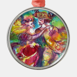 CARNIVAL DANCE / Venetian Masquad Julgransprydnad Metall