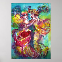 CARNIVAL DANCE Venetian MasqueraBoll Poster