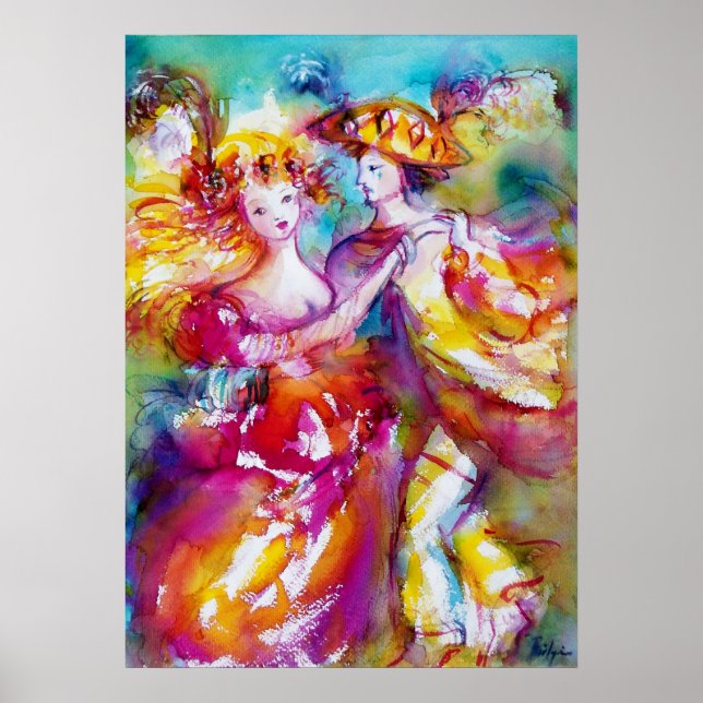CARNIVAL DANCE Venetian MasqueraBoll Poster (Framsidan)