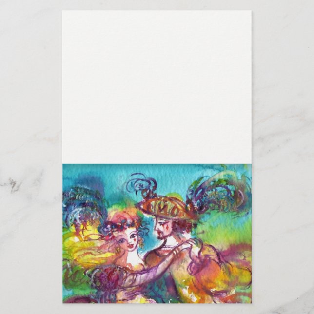CARNIVAL DANCE,Venetian Masqueravit Brevpapper (Framsida)