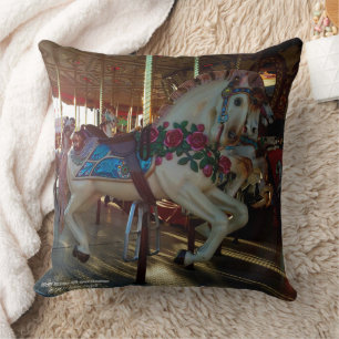 Carnival Fair Carousel Horse Photo Kudde