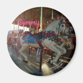 Carnival Fair Carousel Merry-Go-Roung Horse Magnet