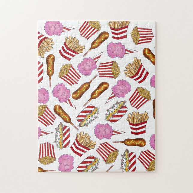 Carnival Fair Food Nachos Corndog Cotton Candy Pussel (Vertikal)