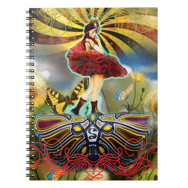 Carnival Fairy Notebook Anteckningsbok Med Spiral (Framsidan)