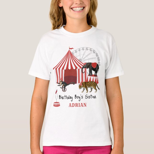 Carnival Festival Big Top Birthday Tema T Shirt (Framsida)