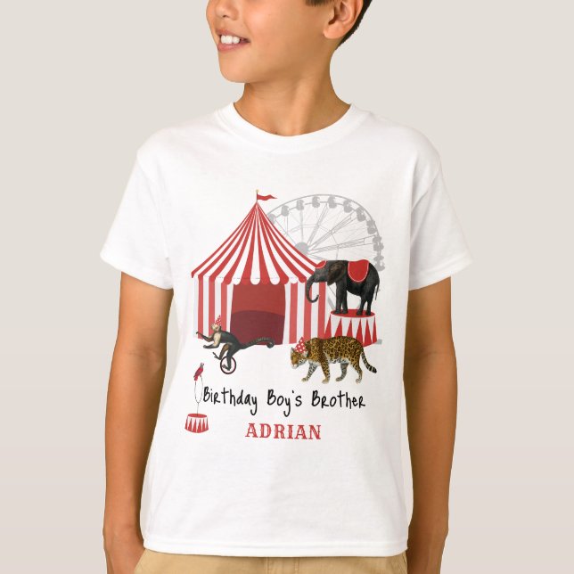 Carnival Festival Big Top Birthday Tema T Shirt (Framsida)