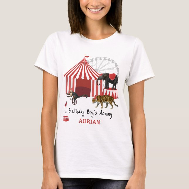 Carnival Festival Big Top Birthday Tema T Shirt (Framsida)