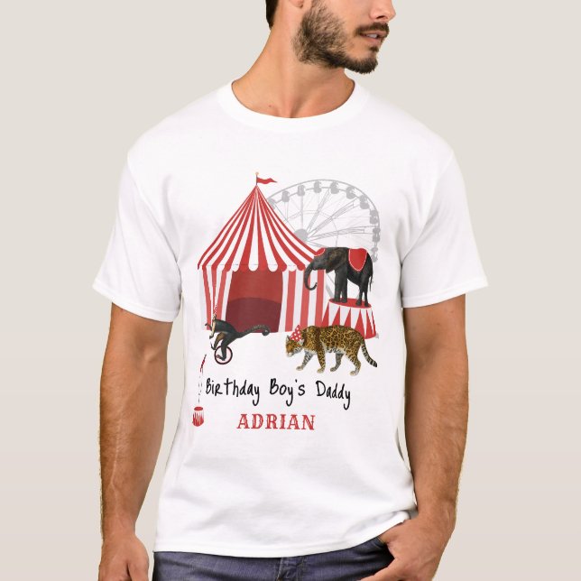 Carnival Festival Big Top Birthday Tema T Shirt (Framsida)