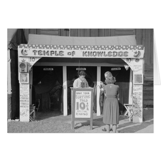 Carnival Fortune Teller, 1938 Hälsningskort (Framsidan Horizontal)