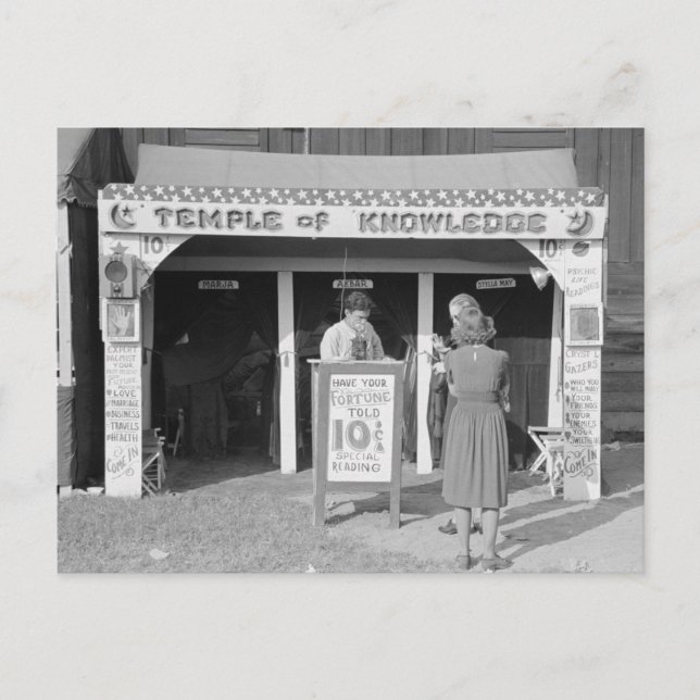 Carnival Fortune Teller, 1938 Vykort (Framsida)