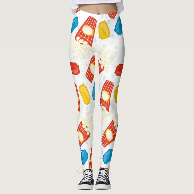 Carnival Fun: Popcorn & Ticket Print Leggings (Framsida)