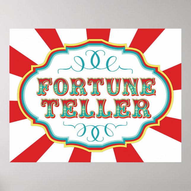 Carnival Game Sign Fortune Teller Poster (Framsidan)