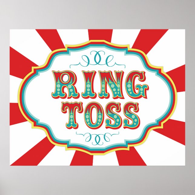 Carnival Game Sign Ring Toss Poster (Framsidan)