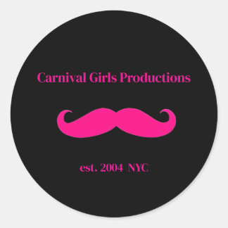 Carnival Girls Productions Mustasch Runt Klistermärke
