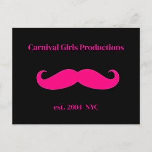 Carnival Girls Productions Mustasch Vykort