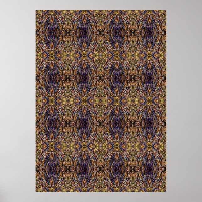 Carnival Glass Grass With Orange Mold Fungus tiled Poster (Framsidan)