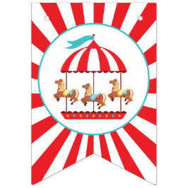 Carnival Grattis på födelsedagen Banner Carousel C Vimplar