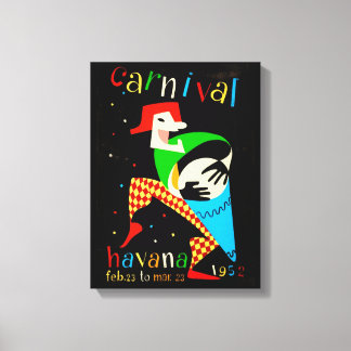 Carnival Havana Kuba 1952 Poster Canvastryck