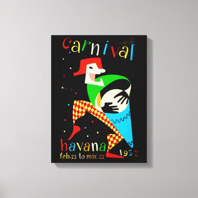 Carnival Havana Kuba 1952 Poster Canvastryck (Framsida)