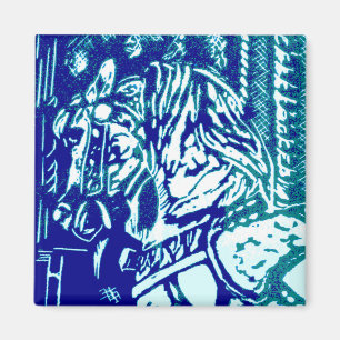 Carnival Horse Blues Magnet