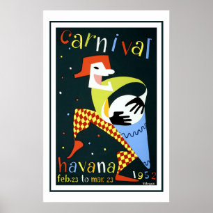 Carnival i Havana Vintage resor Poster