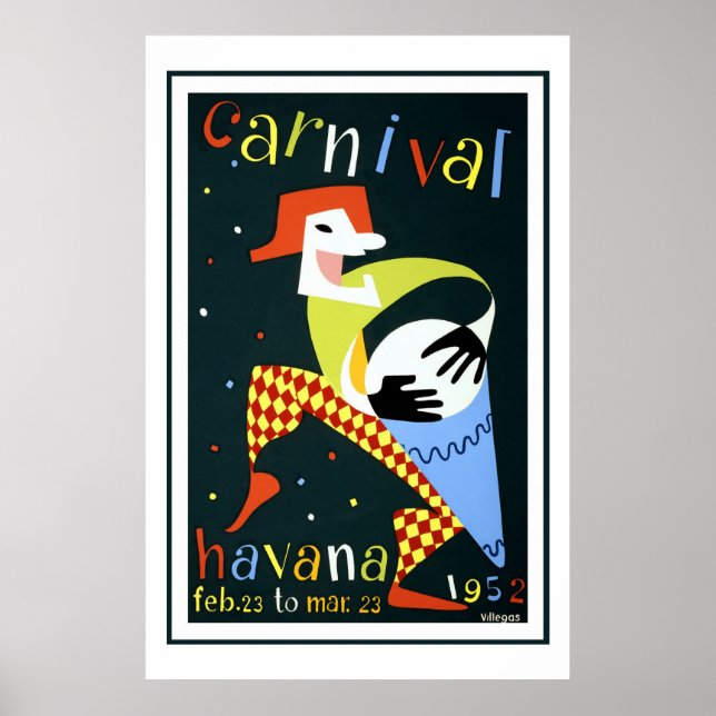 Carnival i Havana Vintage resor Poster (Framsidan)