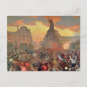 Carnival i Paris i Honor för ryska Vykort