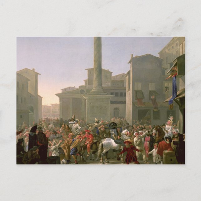 Carnival i Rom, 1650-51 Vykort (Framsida)