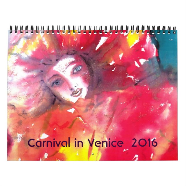 Carnival i Venedig 2016 /Italiensk maskerad Kalender (Omslag)