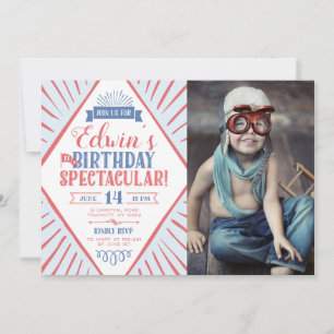 Carnival Kid Birthday Spectacular Geo Biljett Phot Meddelande
