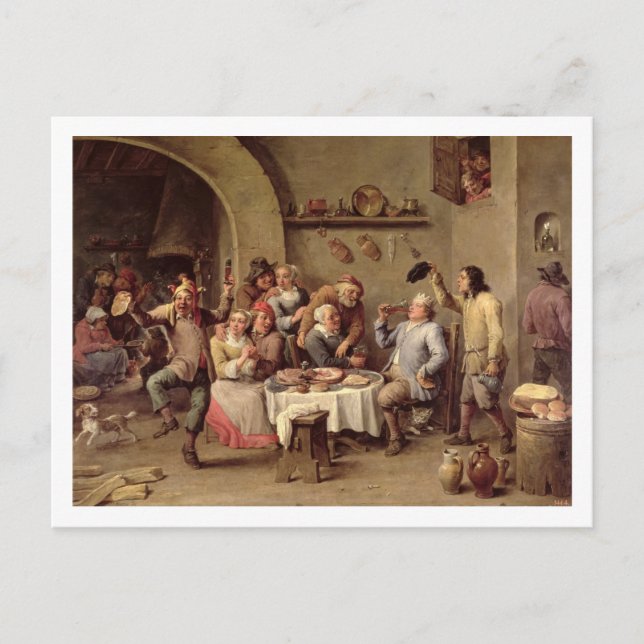 Carnival: Le Roi Boit, 1690 (kopparolja) Vykort (Framsida)