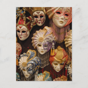Carnival Mask i Venedig Vykort