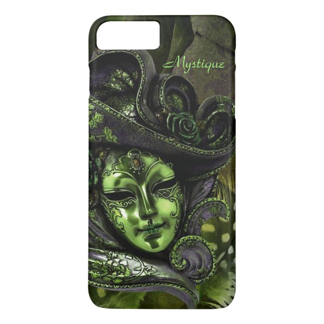 Carnival Mask - Peridot Damask iPhone 7 plus Fodra Case-Mate iPhone Skal (Baksida)