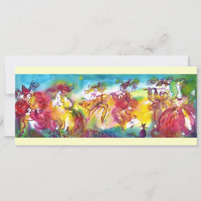 CARNIVAL NATT kräm Inbjudningar (Framsida)