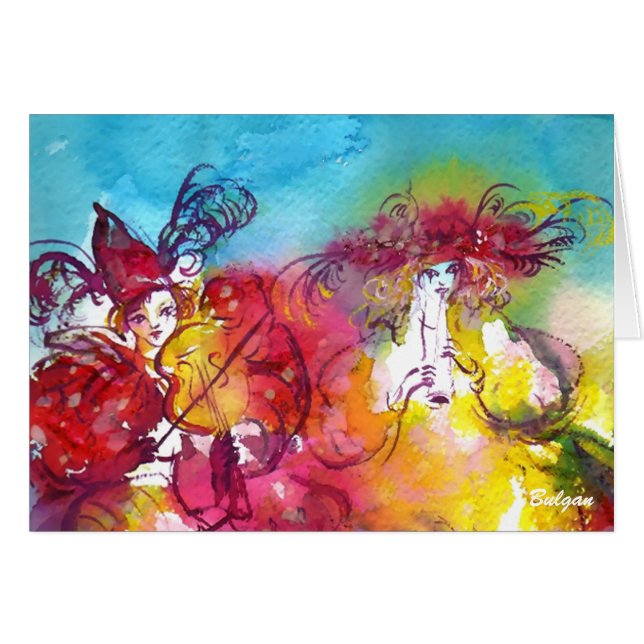 CARNIVAL NIGHT/Venetian Masquad,,Dance Music Hälsningskort (Framsidan Horizontal)