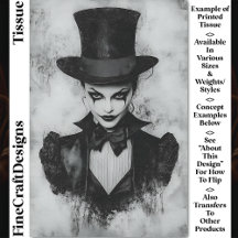 Carnival Noir Figur, Ansikte Makeup CG1B Decoupage