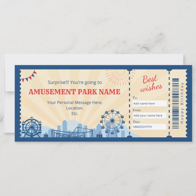 Carnival Park Gift-certifikat Inbjudningar (Framsida)