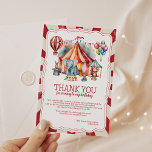 Carnival Party Circus Show & Animals Birthday Tack Kort<br><div class="desc">Karnival Circus Show & Animals Birthday Tack för ditt kort Inledning av Carnival Circus Show & Animals Birthday Tack You Card, perfekten för att visa sin tacksamhet till dina gäster! Det här färgstarka och vibrerande kortet har ett cirkustema för roligt, komplett med ett stort tält, cirkusdjur och lekfullt mönster. Kortet...</div>