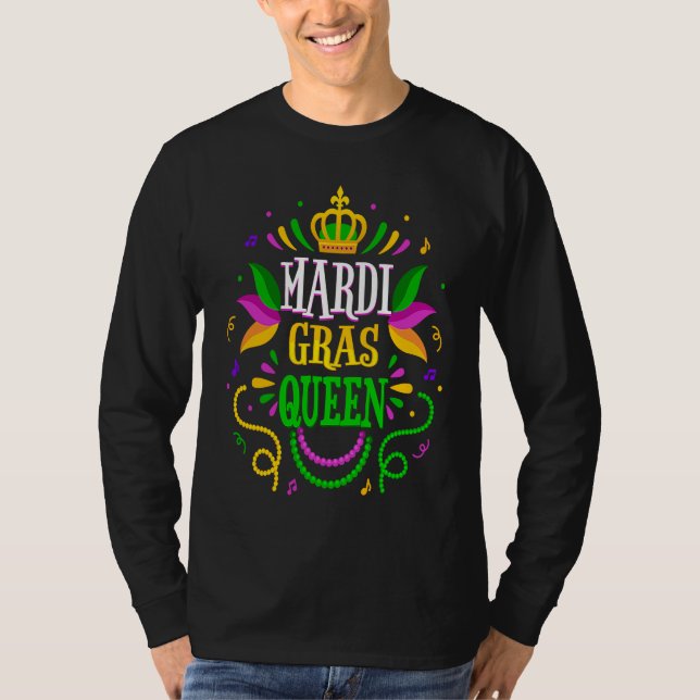 Carnival Party Confetti Outfit  Mardi Gras Queen C T Shirt (Framsida)