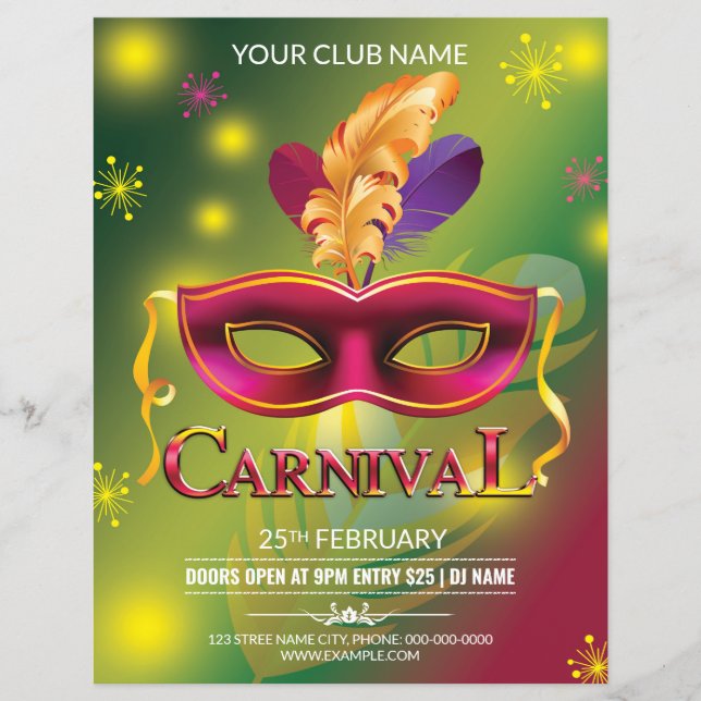 Carnival Party Flyer (Framsidan)
