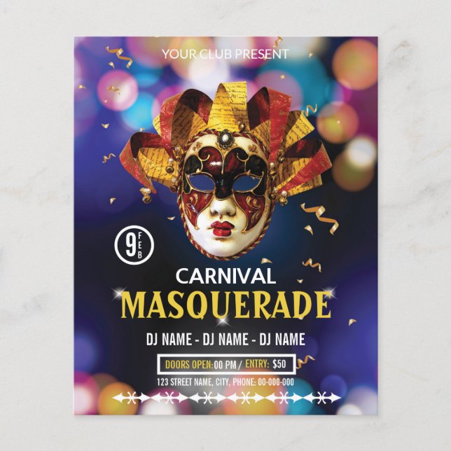 Carnival Party Flyer (Framsidan)