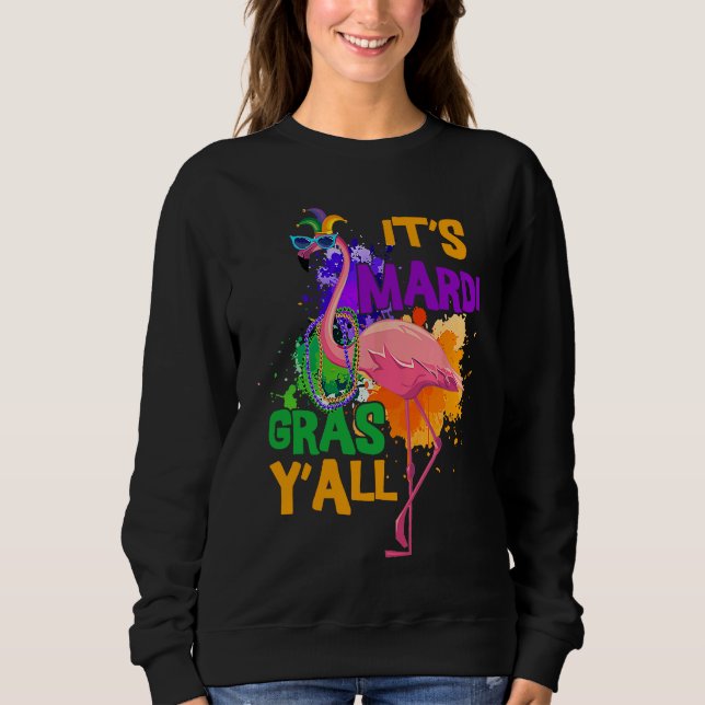 Carnival Party  Idea Flamingo Mardi Gras  1 T Shirt (Framsida)